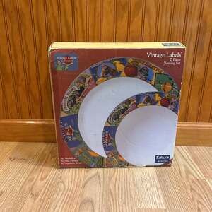 Sakura Oneida Vintage Labels 2 Piece Serving Set